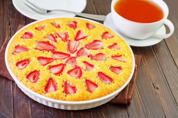 Pie with strawberry — Stock Photo, Image