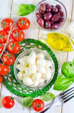 caprese için malzemeler