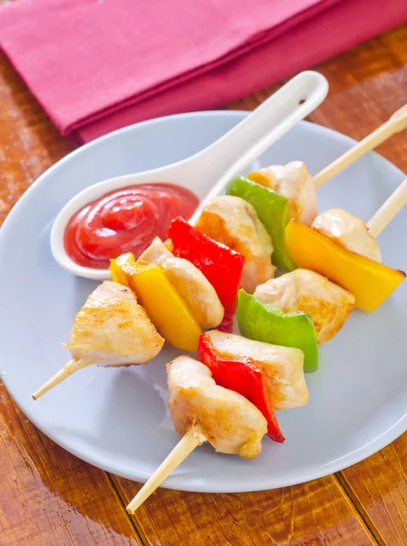 Kebab on a plate — Stock Photo, Image