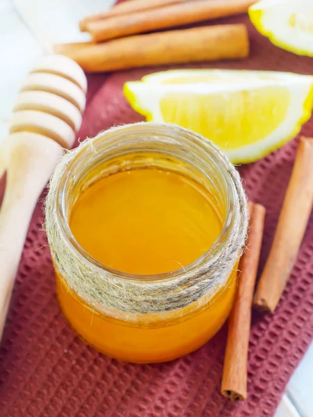 Miel, canela y limón — Foto de Stock