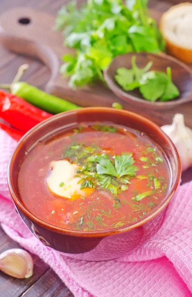 Zuppa di barbabietole fresche — Foto Stock