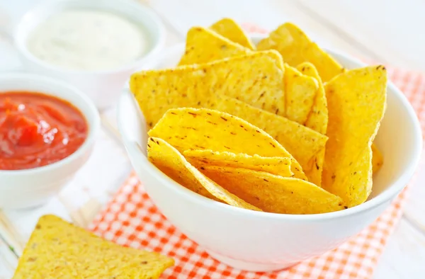 Sauces for nachos — Stock Photo, Image