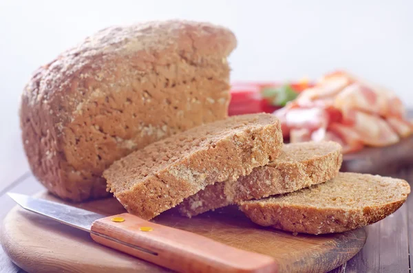 Pane, salumi e pancetta — Foto Stock