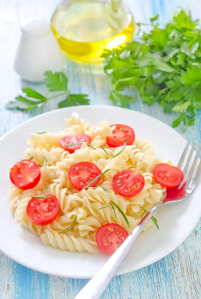 Pasta met tomaten — Stockfoto