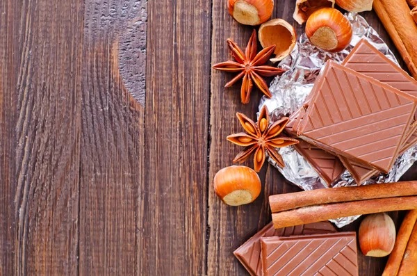 Chocolate pieces — Stock Photo, Image