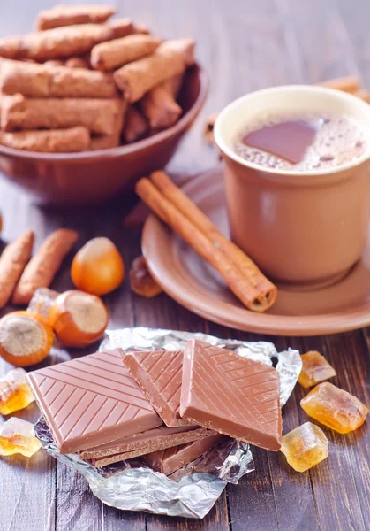 Coffee with chocolate — Stock Photo, Image