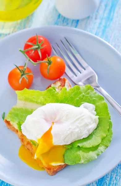 Smörgås med ägg — Stockfoto