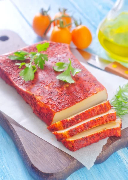 Lard with paprika — Stock Photo, Image