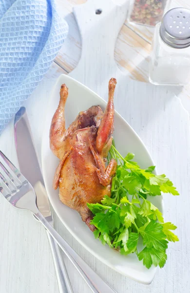 Baked quail — Stock Photo, Image