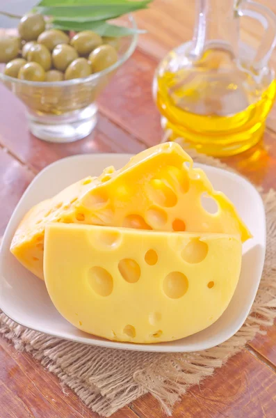 접시에 치즈 — 스톡 사진