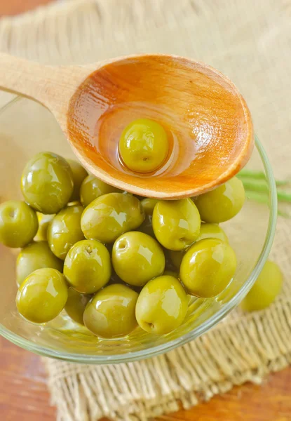 Green olives — Stock Photo, Image