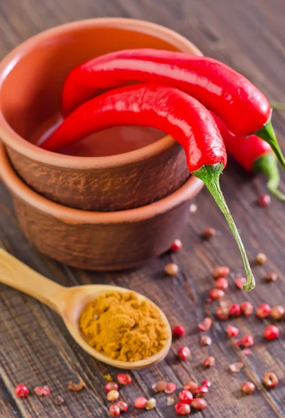 Chili i en skål — Stockfoto
