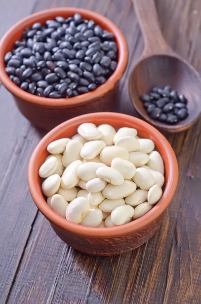 Frijoles negros y blancos — Foto de Stock