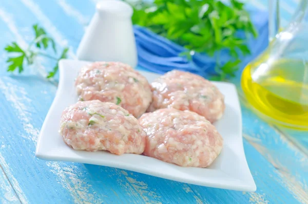 Bolas de carne cruda —  Fotos de Stock