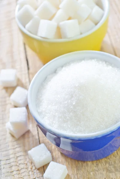 Sugar in bowls — Stock Photo, Image