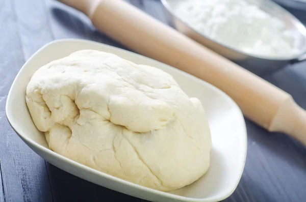 Dough in a bowl — Stock Photo, Image