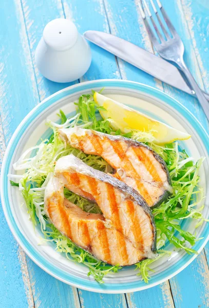 Gebratener Lachs — Stockfoto