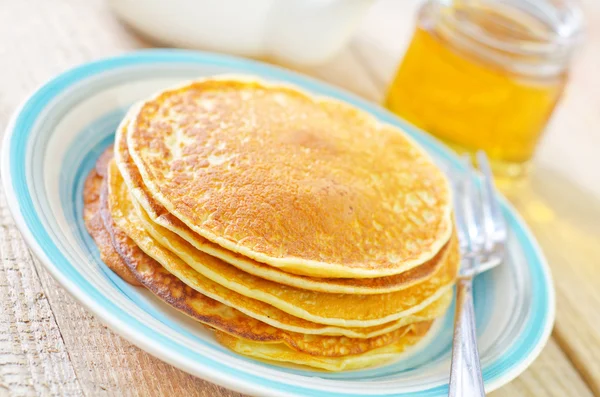 Panqueques un plato — Foto de Stock