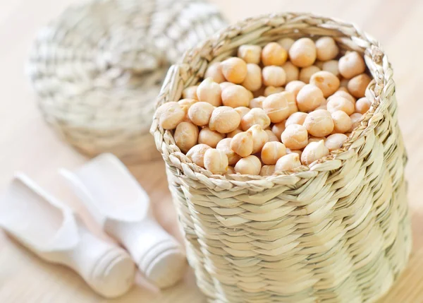 Chickpeas in the basket — Stock Photo, Image