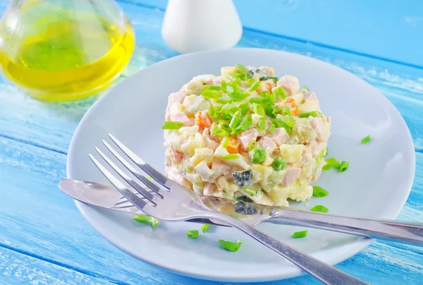 Salad olivier — Stock Photo, Image