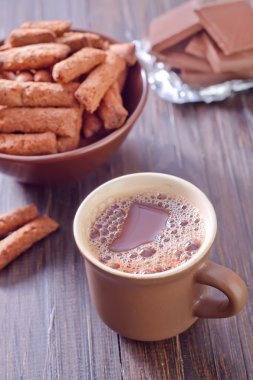 kakao içmek ve kuru Kahvaltı