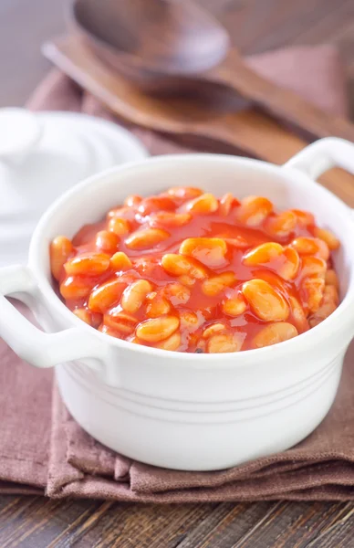 토마토 소스와 콩 — 스톡 사진