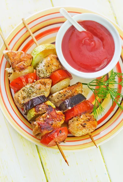 Kebab in una ciotola — Foto Stock