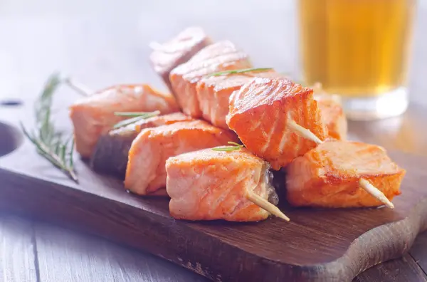 Kebab de salmón —  Fotos de Stock