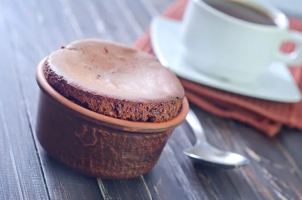 Chocolate souffle — Stock Photo, Image