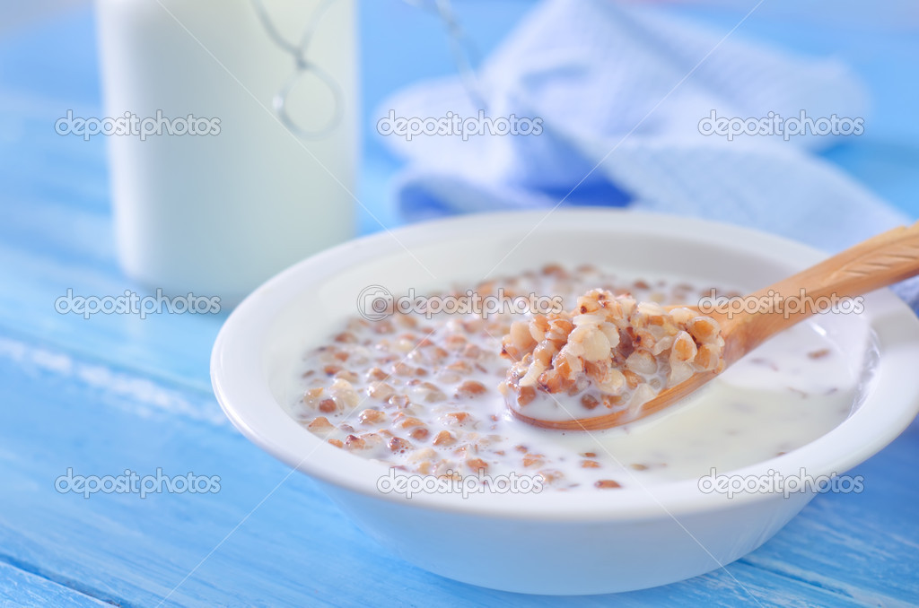 Buckwheat with milk Stock Photo by ©tycoon 32583853