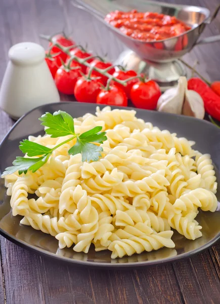 Pasta and sauce — Stock Photo, Image