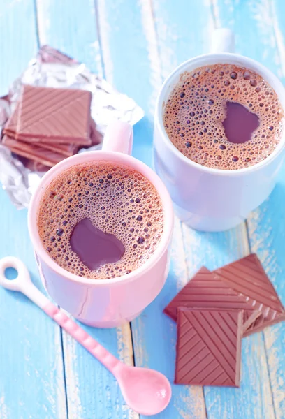 Cocoa drink with chocolate — Stock Photo, Image