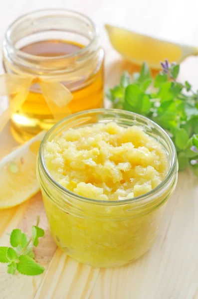 Citroner sylt och honung — Stockfoto
