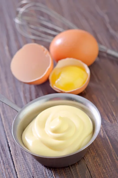 Mayonnaise und Zutaten — Stockfoto