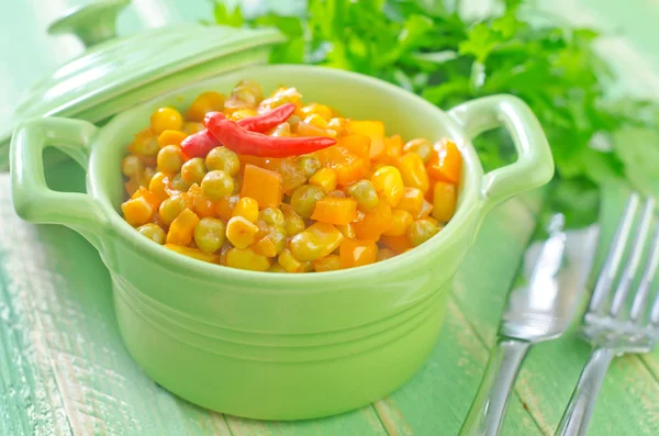 Corn and peas — Stock Photo, Image