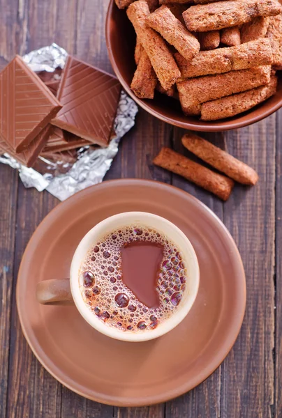 Koffie met chocolade — Stockfoto