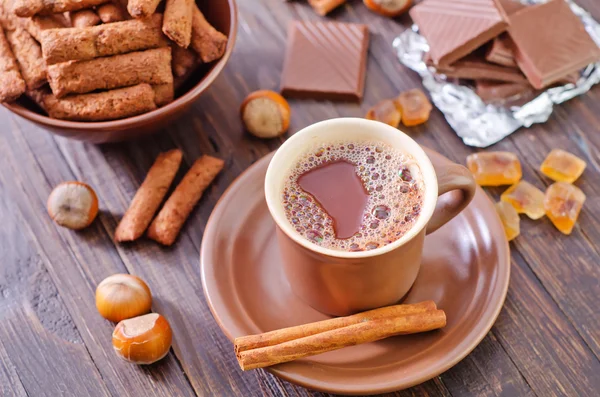 Kawa z czekoladą — Zdjęcie stockowe