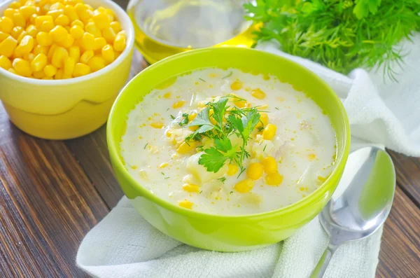 Kukuřičná polévka — Stock fotografie