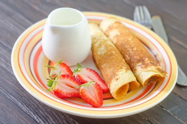 Pancakes on the plate — Stock Photo, Image