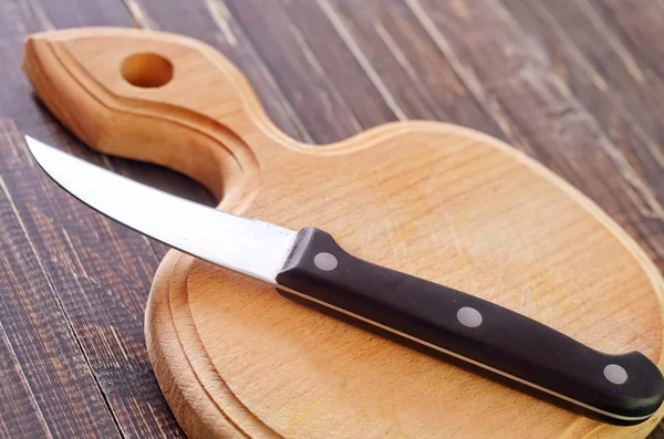 Bıçak ve tahta — Stok fotoğraf
