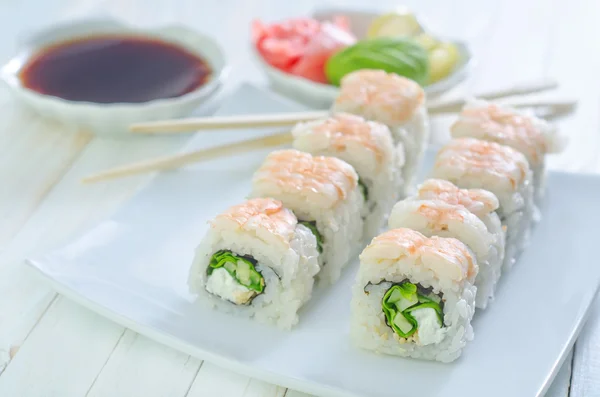 Sushi in a plate — Stock Photo, Image