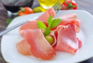 Prosciutto bir plaka