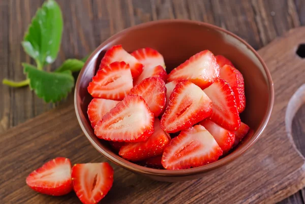 Strawberry in a bowl — Stock Photo, Image