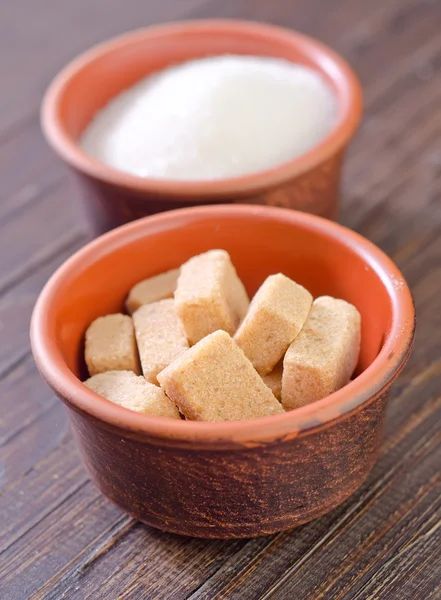 Sugar in bowls — Stock Photo, Image