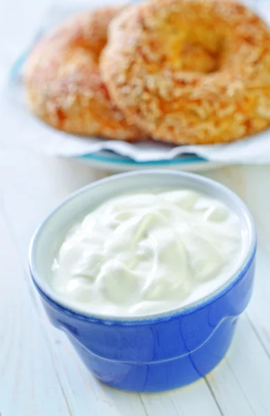 Sour cream — Stock Photo, Image