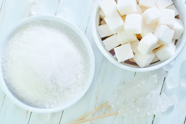 Sugar in bowls — Stock Photo, Image