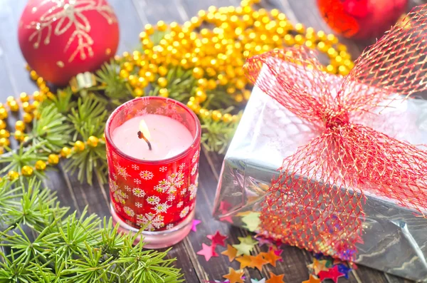 Vela de Navidad — Foto de Stock