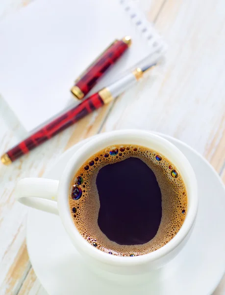 Coffee and note — Stock Photo, Image