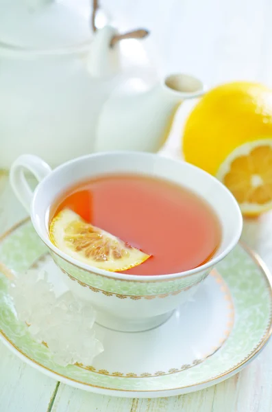 Tea with lemon — Stock Photo, Image