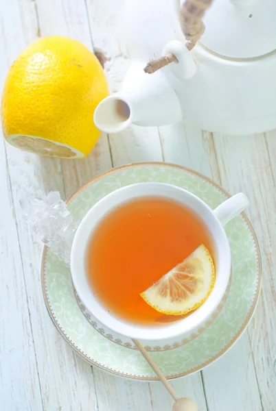 Tea with lemon — Stock Photo, Image